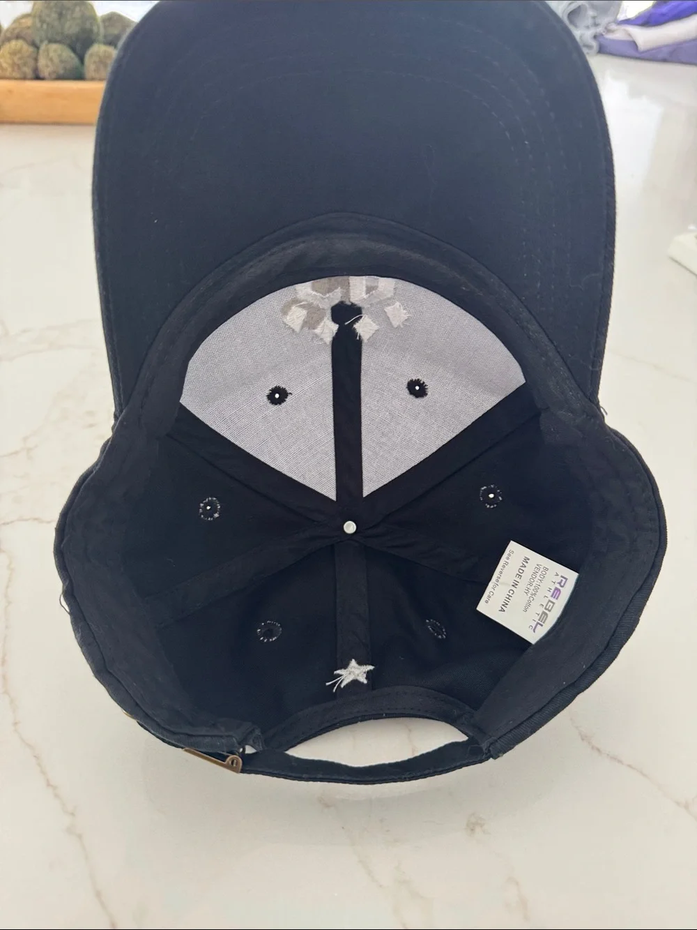 Cheer Athletics Crystal-Embellished Black Baseball Cap